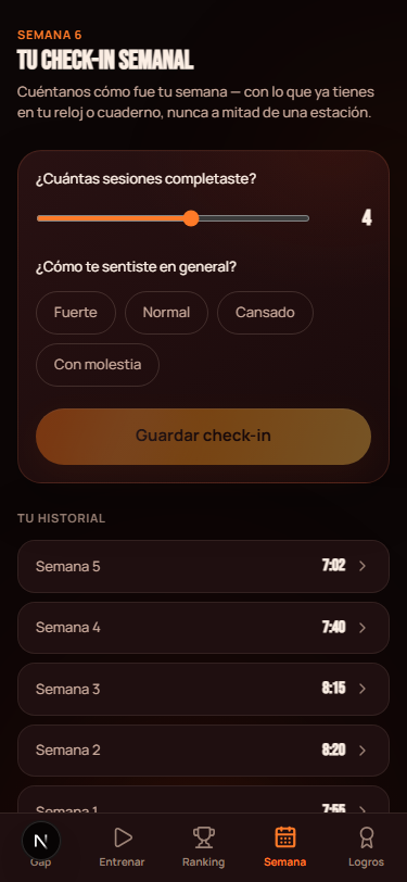 Tu check-in semanal